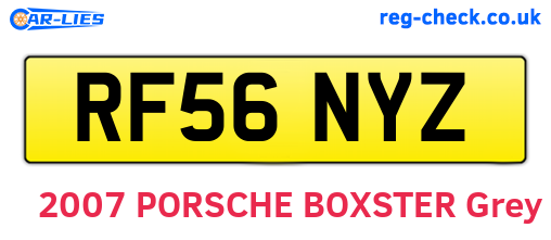RF56NYZ are the vehicle registration plates.