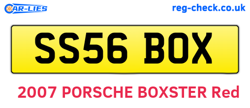SS56BOX are the vehicle registration plates.