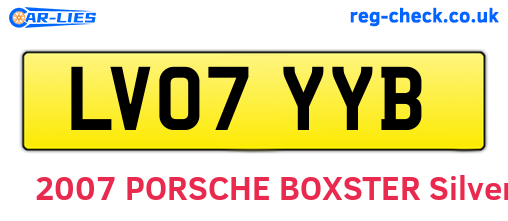 LV07YYB are the vehicle registration plates.