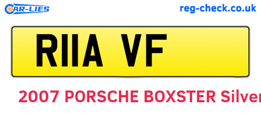 R11AVF are the vehicle registration plates.