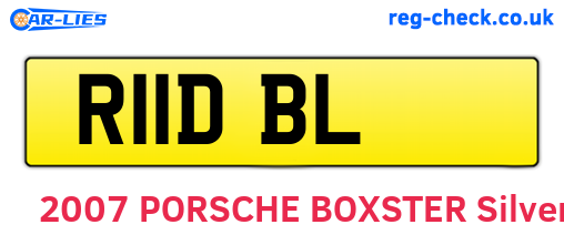 R11DBL are the vehicle registration plates.