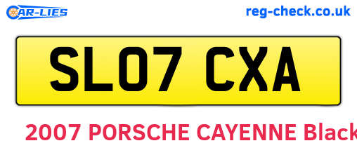 SL07CXA are the vehicle registration plates.