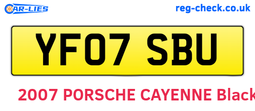 YF07SBU are the vehicle registration plates.