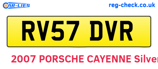 RV57DVR are the vehicle registration plates.