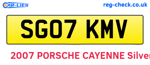 SG07KMV are the vehicle registration plates.