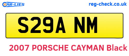 S29ANM are the vehicle registration plates.