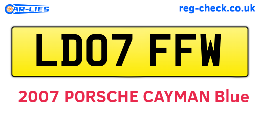 LD07FFW are the vehicle registration plates.