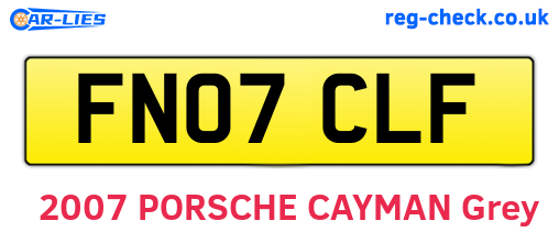 FN07CLF are the vehicle registration plates.