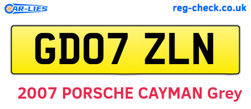 GD07ZLN are the vehicle registration plates.