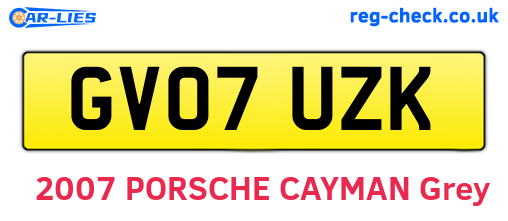 GV07UZK are the vehicle registration plates.