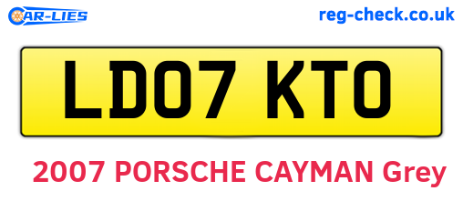 LD07KTO are the vehicle registration plates.
