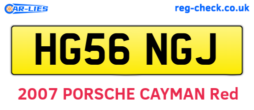 HG56NGJ are the vehicle registration plates.