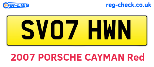 SV07HWN are the vehicle registration plates.