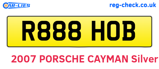 R888HOB are the vehicle registration plates.