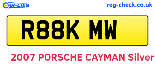 R88KMW are the vehicle registration plates.