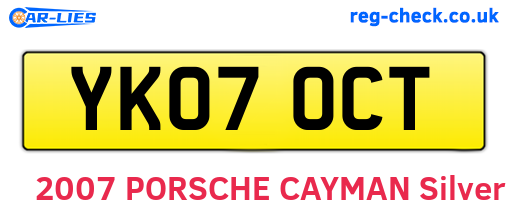 YK07OCT are the vehicle registration plates.