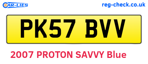 PK57BVV are the vehicle registration plates.