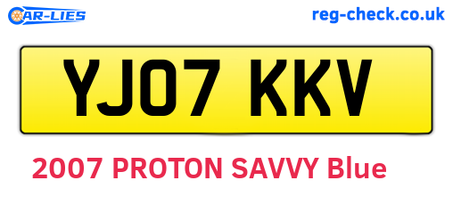 YJ07KKV are the vehicle registration plates.