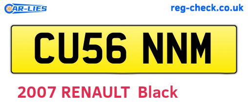 CU56NNM are the vehicle registration plates.
