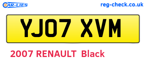 YJ07XVM are the vehicle registration plates.