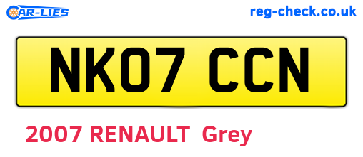 NK07CCN are the vehicle registration plates.