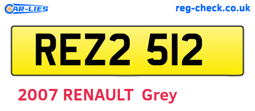 REZ2512 are the vehicle registration plates.