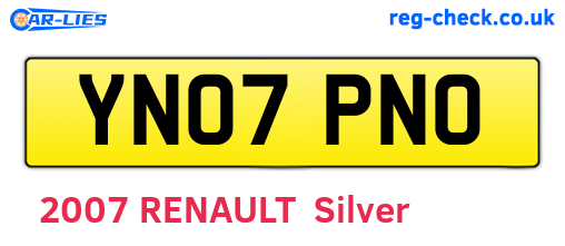 YN07PNO are the vehicle registration plates.