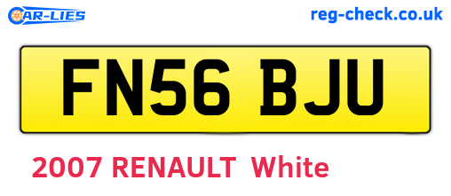 FN56BJU are the vehicle registration plates.