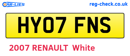 HY07FNS are the vehicle registration plates.