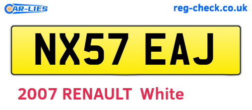 NX57EAJ are the vehicle registration plates.