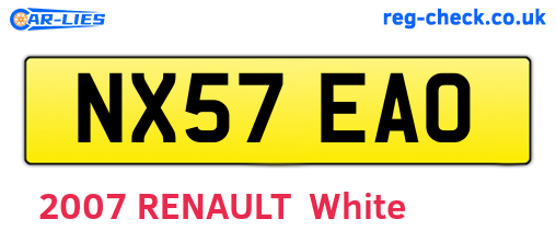 NX57EAO are the vehicle registration plates.