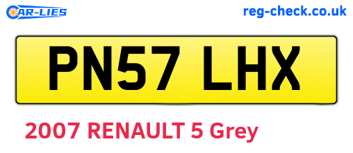 PN57LHX are the vehicle registration plates.