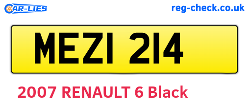 MEZ1214 are the vehicle registration plates.
