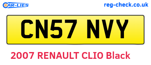 CN57NVY are the vehicle registration plates.