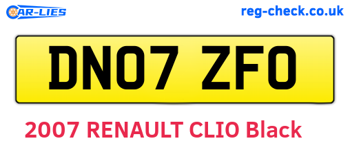 DN07ZFO are the vehicle registration plates.