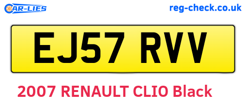 EJ57RVV are the vehicle registration plates.