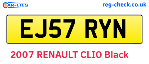 EJ57RYN are the vehicle registration plates.