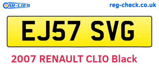 EJ57SVG are the vehicle registration plates.
