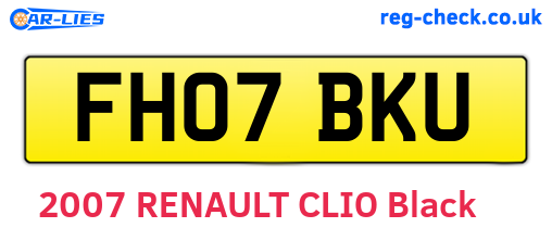 FH07BKU are the vehicle registration plates.
