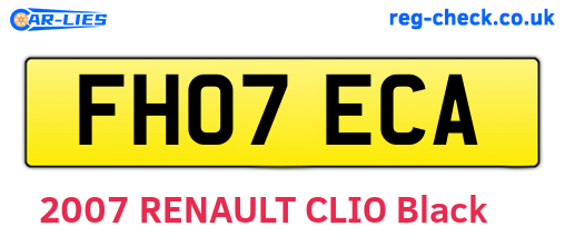 FH07ECA are the vehicle registration plates.