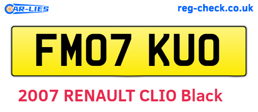 FM07KUO are the vehicle registration plates.