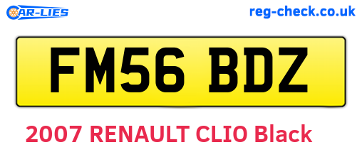 FM56BDZ are the vehicle registration plates.