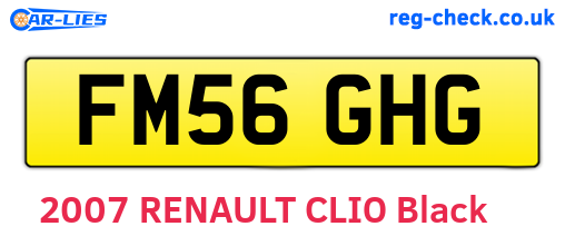 FM56GHG are the vehicle registration plates.