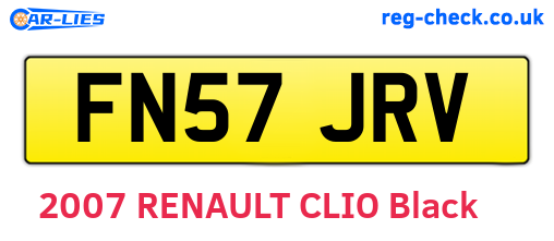 FN57JRV are the vehicle registration plates.