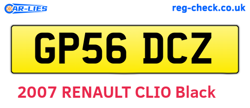 GP56DCZ are the vehicle registration plates.