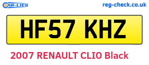 HF57KHZ are the vehicle registration plates.
