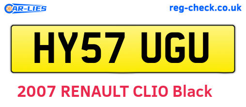 HY57UGU are the vehicle registration plates.