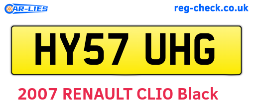 HY57UHG are the vehicle registration plates.