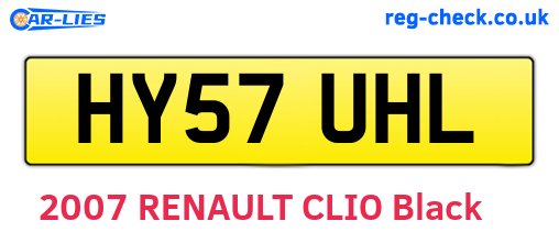 HY57UHL are the vehicle registration plates.