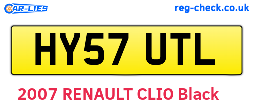 HY57UTL are the vehicle registration plates.